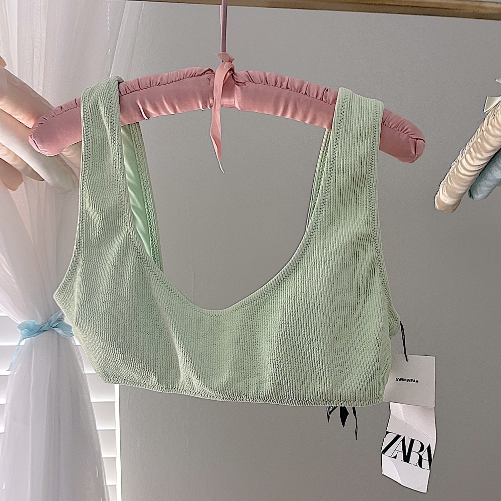 ZARA green bikini top